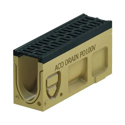 ACO Drain Monoblock PD 100V Element rewizyjny z wyżł. dno/bok do wyb. dł.50cm h=24cm, polimerbeton, Kolor Naturalny (P10836)