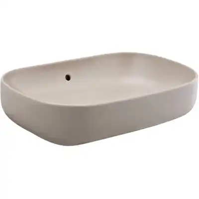 Nie przegap Sanindusa Sanibold 137310274 umywalka 59.2x40 cm prostokątna nablatowa brąz/beż