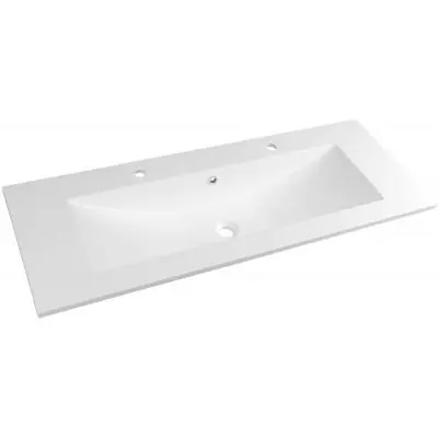 Premium Sapho Yukon YU122 umywalka 120x45 cm prostokątna wpuszczana biała