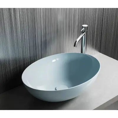 Hatria Happy Hour Slim 00Y8AK01 umywalka 57x38 cm owalna nablatowa biała