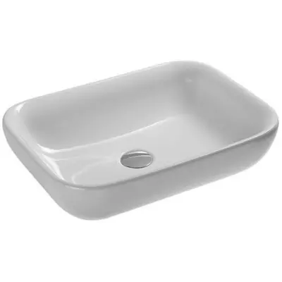Bestseller Hatria Happy Hour Y0QQ01 umywalka 55x40 cm prostokątna nablatowa biała