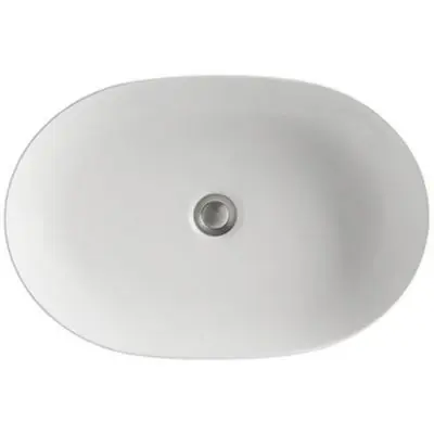 Kerasan Nolita 534330 umywalka 60x40 cm owalna nablatowa biała