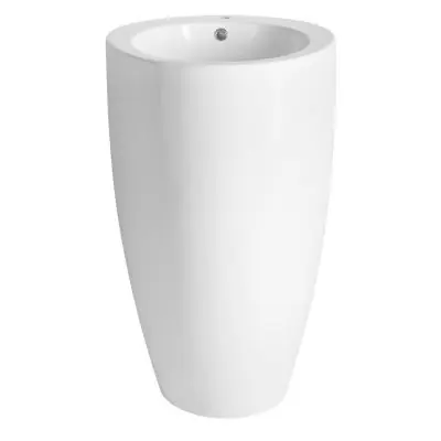 Szybka wysyłka Aqualine VS701 umywalka 84x50 cm okrągła wolnostojąca biała