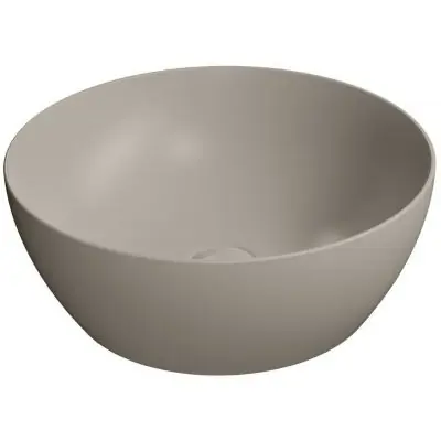 GSI Pura 885105 umywalka 42x42 cm okrągła nablatowa brąz/beż