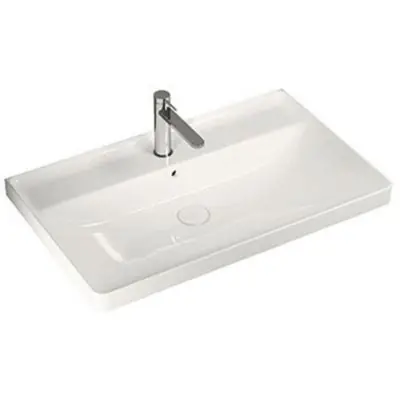 Hatria Canalgrande Y1EK01 umywalka 80x50 cm prostokątna ścienna biała