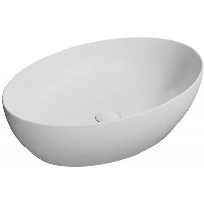 GSI Pura 884209 umywalka 60x42 cm owalna nablatowa biała