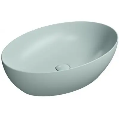 GSI Pura 884215 umywalka 60x42 cm owalna nablatowa niebieska