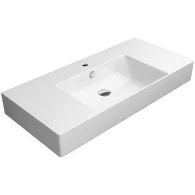 GSI Kube X 9451111 umywalka 100x47 cm prostokątna ścienna biała