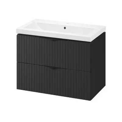 Bestseller Cersanit Tirso S801587 umywalka z szafką 80 cm czarną