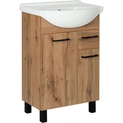 Astor Lupo Wotan AMLUD5520N umywalka z szafką 56 cm dąb
