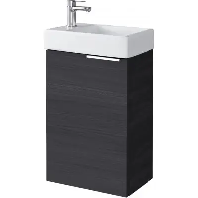 Sprawdź teraz Uptrend Fika 003SU4003TR41355 umywalka z szafką i uchwytami 40.5 cm antracyt