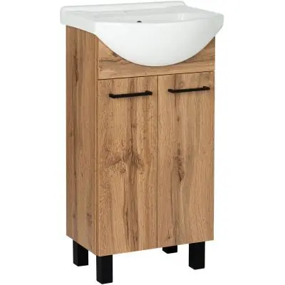 Popularny Astor Lupo Wotan AMLUD4532N umywalka z szafką 46 cm dąb