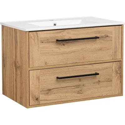 Astor Vivien AMVNU80002 umywalka z szafką 81 cm dąb