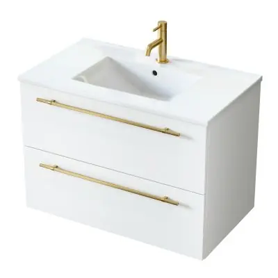 Nowy Uptrend Nava 004SU8002UP4530800 umywalka z szafką i uchwytami 80.5 cm białą
