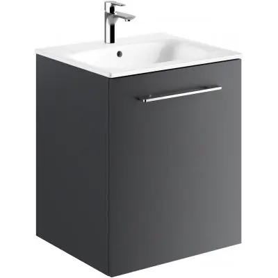 Taniej Geberit Selnova Square 501249001 umywalka z szafką 55 cm grafit