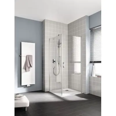 Ostatnie sztuki Kermi Cada XS CKTWL09020VPK ścianka prysznicowa 90 cm srebrny połysk/szkło przezroczyste