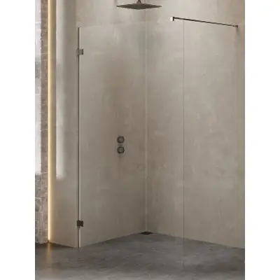 New Trendy Avexa Gunmetal Brushed EXK7100 ścianka prysznicowa walk
