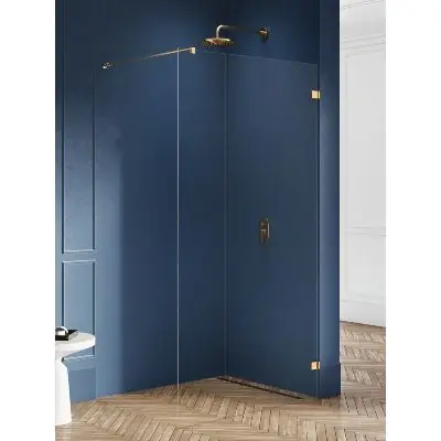Wybór klientów New Trendy Avexa Gold Brushed EXK7012 ścianka prysznicowa walk