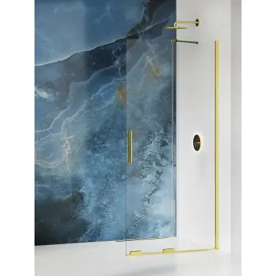 Bezpieczne zakupy New Trendy Smart Light Gold EXK4299WU ścianka prysznicowa walk