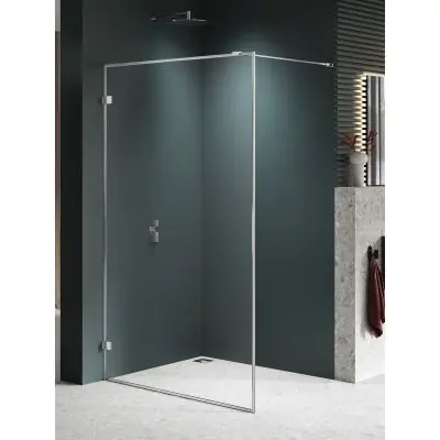 Wyprzedaż New Trendy Avexa Nickel Brushed EXK8646 ścianka prysznicowa walk