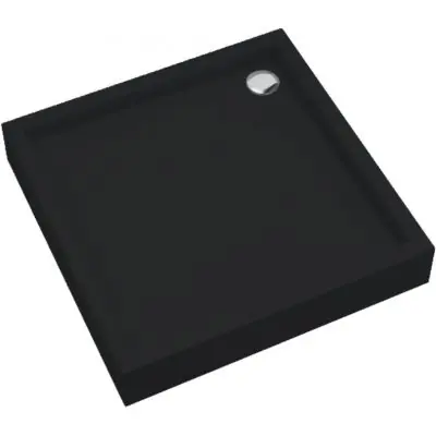 Bestseller Schedpol Medium Black Matt 34731CMG brodzik kwadratowy 90x90 cm czarny