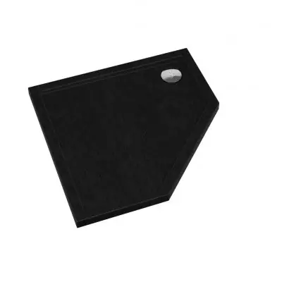Schedline Sharper Black Stone 3SS1PK9090CST brodzik pięciokątny 90x90 cm czarny