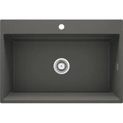Ostatnie sztuki Deante Magnetic ZRMT10B zlewozmywak granitowy 76x52 cm antracyt