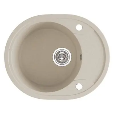 Laveo Dafne SBD483T zlewozmywak granitowy 58x47 cm beżowy