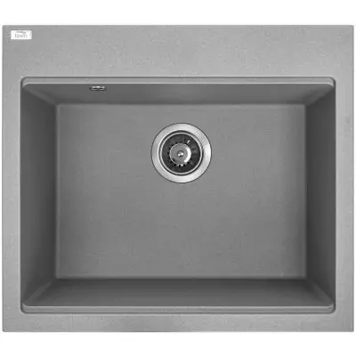 Promocja Laveo Tau SBT510Y zlewozmywak granitowy 57x50 cm szary/grafitowy/onyx