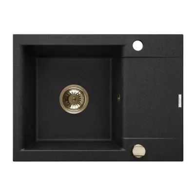 Invena Tesalia AZ01Z42 zlewozmywak granitowy 59x44 cm czarny