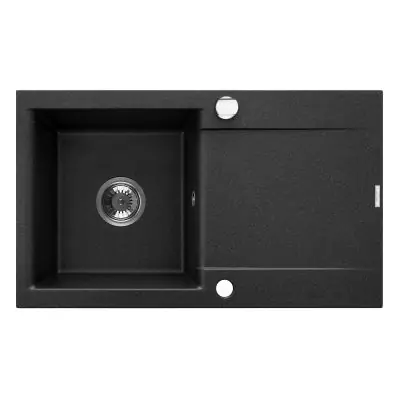 Invena Tesalia AZ01043 zlewozmywak granitowy 76x44 cm czarny