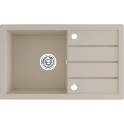 Laveo Trzynastka SBP411T zlewozmywak granitowy 79x48 cm beżowy