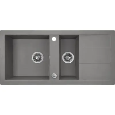 Kup online Laveo Barbados SBB531T zlewozmywak granitowy 100x48 cm szary/grafitowy/onyx