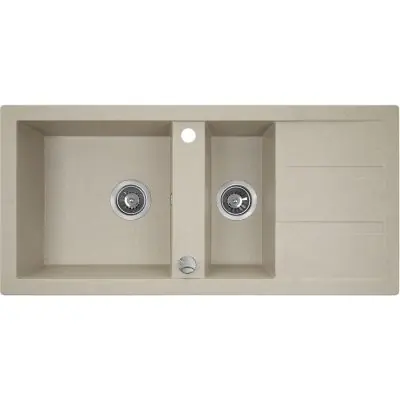 Tylko dziś Laveo Barbados SBB431T zlewozmywak granitowy 100x48 cm beżowy