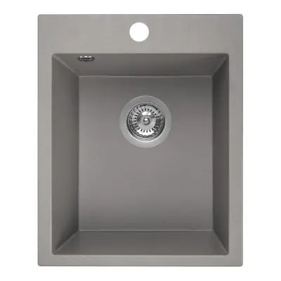 Laveo Chichi SBH510T zlewozmywak granitowy 48x39 cm szary/grafitowy/onyx