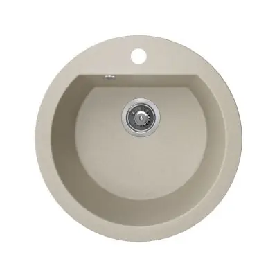 Laveo Dafne SBD480T zlewozmywak granitowy 51x51 cm beżowy