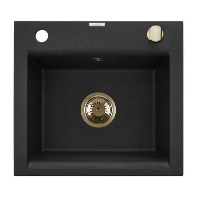 Wyprzedaż Invena Tesalia AZ01Z41 zlewozmywak granitowy 48x44 cm czarny
