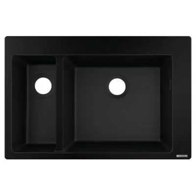 Łatwy zwrot Hansgrohe S 51 43315170 zlewozmywak granitowy 77x51 cm czarny