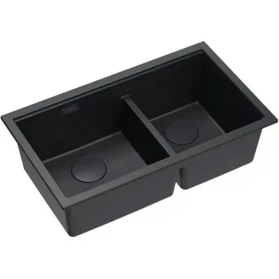 Quadron Logan HQL7645U7BLMU zlewozmywak graniteq 76x45 cm czarny