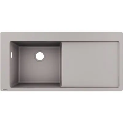 Sprawdź teraz Hansgrohe S 51 43330380 zlewozmywak granitowy 105x41.5 cm szary/grafitowy/onyx