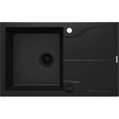 Darmowy zwrot Deante Andante Flush ZQNN11F zlewozmywak granitowy 78x49 cm czarny