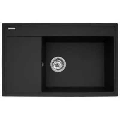 Premium Pyramis Camea 070168501 zlewozmywak granitowy 79x50 cm czarny