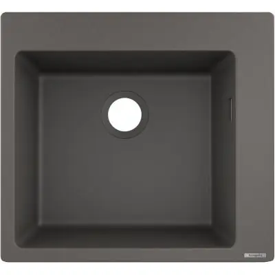 Okazja Hansgrohe S 51 43312290 zlewozmywak granitowy 56x54 cm szary/grafitowy/onyx