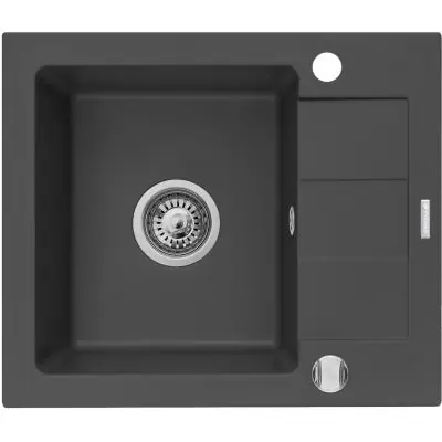 Oferta limitowana Pyramis Sparta Mini 070179612 zlewozmywak granitowy 56x46 cm czarny