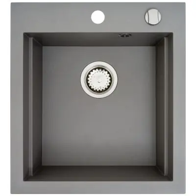 Pyramis Siros 070084401 zlewozmywak granitowy 47x51.5 cm szary/grafitowy/onyx