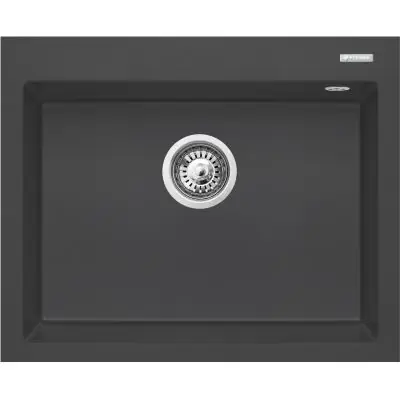 Pyramis Istros 070045012 zlewozmywak granitowy 61x50 cm czarny
