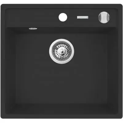 Pyramis Camea 070168301 zlewozmywak granitowy 53x50 cm czarny