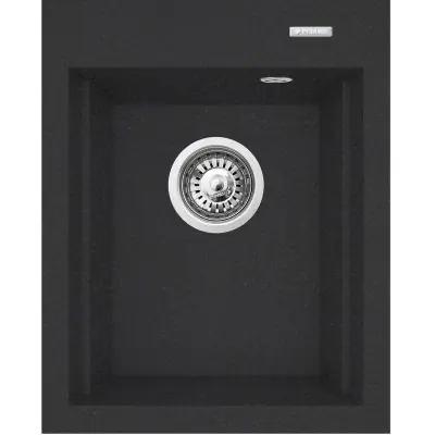 Pyramis Siros 070180312 zlewozmywak granitowy 48x39 cm czarny