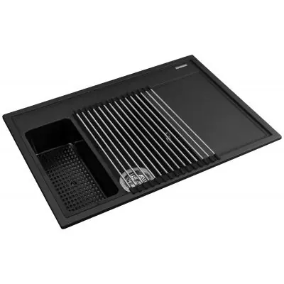 Pyramis Camea 070223211 zlewozmywak granitowy 68x50 cm czarny