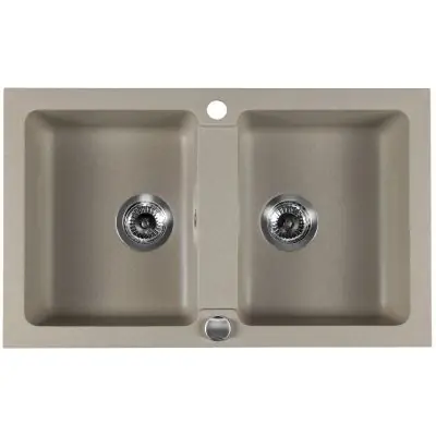 Sapho GR2222 zlewozmywak granitowy 78x47.5 cm beżowy
